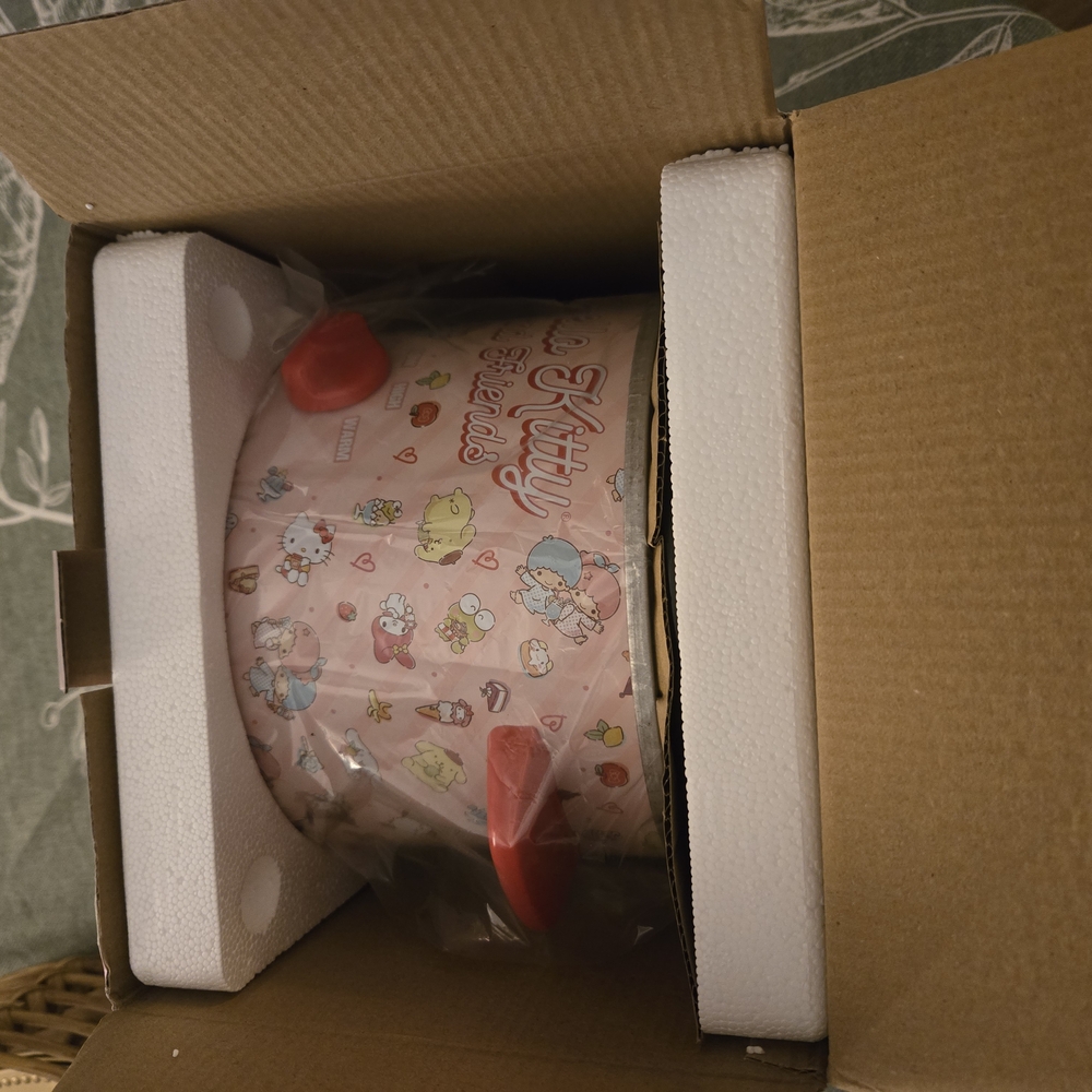 Hello Kitty Pink Pot with Red Handles